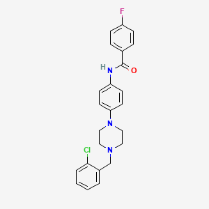 N-{4-[4-(2-chlorobenzyl)-1-piperazinyl]phenyl}-4-fluorobenzamide