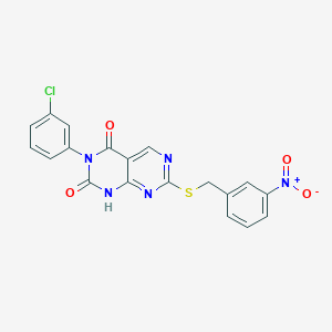 3-(3-chlorophenyl)-7-[(3-nitrobenzyl)thio]pyrimido[4,5-d]pyrimidine-2,4(1H,3H)-dione