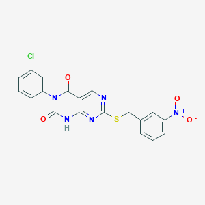 molecular formula C19H12ClN5O4S B3501439 3-(3-chlorophenyl)-7-[(3-nitrobenzyl)thio]pyrimido[4,5-d]pyrimidine-2,4(1H,3H)-dione 