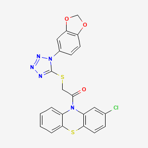 10-({[1-(1,3-benzodioxol-5-yl)-1H-tetrazol-5-yl]thio}acetyl)-2-chloro-10H-phenothiazine