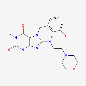 7-(3-fluorobenzyl)-1,3-dimethyl-8-{[2-(4-morpholinyl)ethyl]amino}-3,7-dihydro-1H-purine-2,6-dione
