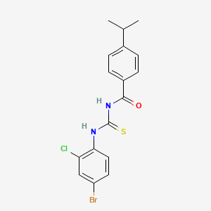 N-{[(4-bromo-2-chlorophenyl)amino]carbonothioyl}-4-isopropylbenzamide