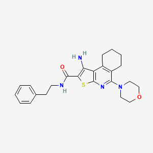 1-amino-5-(4-morpholinyl)-N-(2-phenylethyl)-6,7,8,9-tetrahydrothieno[2,3-c]isoquinoline-2-carboxamide