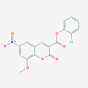 2-chlorophenyl 8-methoxy-6-nitro-2-oxo-2H-chromene-3-carboxylate