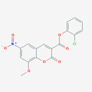 molecular formula C17H10ClNO7 B3501525 2-chlorophenyl 8-methoxy-6-nitro-2-oxo-2H-chromene-3-carboxylate 