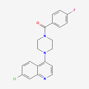 molecular formula C20H17ClFN3O B3501536 7-chloro-4-[4-(4-fluorobenzoyl)-1-piperazinyl]quinoline CAS No. 774551-32-5