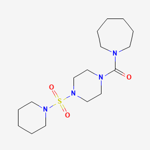 molecular formula C16H30N4O3S B3501576 1-{[4-(1-piperidinylsulfonyl)-1-piperazinyl]carbonyl}azepane 