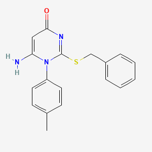 6-amino-2-(benzylthio)-1-(4-methylphenyl)-4(1H)-pyrimidinone