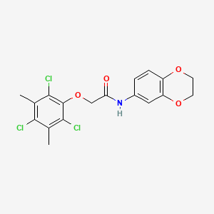 N-(2,3-dihydro-1,4-benzodioxin-6-yl)-2-(2,4,6-trichloro-3,5-dimethylphenoxy)acetamide