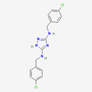 molecular formula C16H15Cl2N5 B3501635 N,N'-bis(4-chlorobenzyl)-1H-1,2,4-triazole-3,5-diamine 