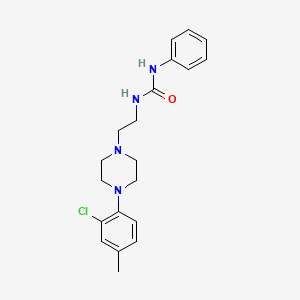 molecular formula C20H25ClN4O B3501636 N-{2-[4-(2-chloro-4-methylphenyl)-1-piperazinyl]ethyl}-N'-phenylurea 