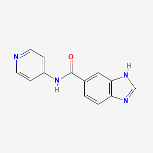 molecular formula C13H10N4O B3501639 N-4-pyridinyl-1H-benzimidazole-6-carboxamide 