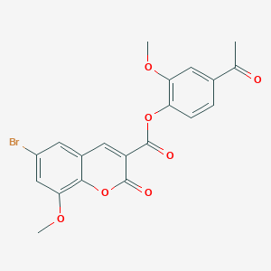 4-acetyl-2-methoxyphenyl 6-bromo-8-methoxy-2-oxo-2H-chromene-3-carboxylate