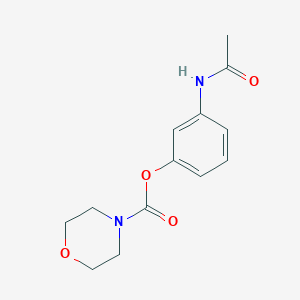 molecular formula C13H16N2O4 B3501695 3-(acetylamino)phenyl 4-morpholinecarboxylate 