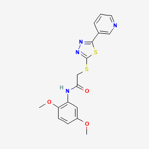 N-(2,5-dimethoxyphenyl)-2-{[5-(3-pyridinyl)-1,3,4-thiadiazol-2-yl]thio}acetamide