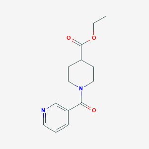 molecular formula C14H18N2O3 B350174 Ethyl 1-(3-pyridinylcarbonyl)-4-piperidinecarboxylate CAS No. 189300-75-2