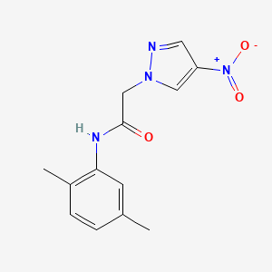 molecular formula C13H14N4O3 B3501744 N-(2,5-dimethylphenyl)-2-(4-nitro-1H-pyrazol-1-yl)acetamide 