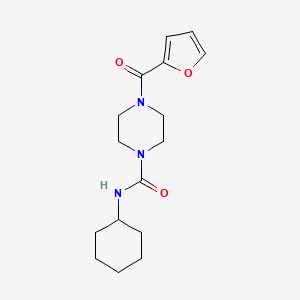 molecular formula C16H23N3O3 B3501763 N-cyclohexyl-4-(2-furoyl)-1-piperazinecarboxamide 