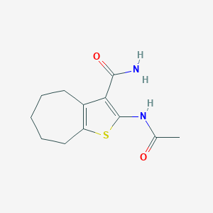 molecular formula C12H16N2O2S B350178 2-(acetylamino)-5,6,7,8-tetrahydro-4H-cyclohepta[b]thiophene-3-carboxamide CAS No. 302936-19-2