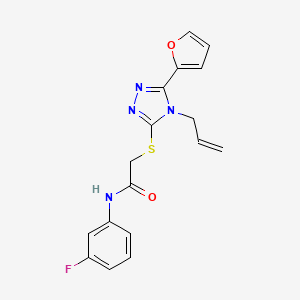 molecular formula C17H15FN4O2S B3501782 2-{[4-allyl-5-(2-furyl)-4H-1,2,4-triazol-3-yl]thio}-N-(3-fluorophenyl)acetamide CAS No. 442648-07-9