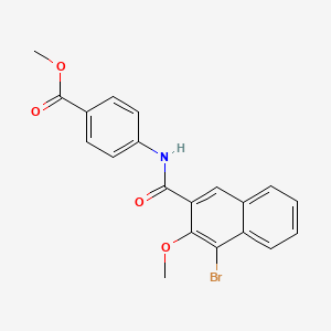 molecular formula C20H16BrNO4 B3501790 methyl 4-[(4-bromo-3-methoxy-2-naphthoyl)amino]benzoate 