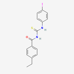 molecular formula C16H15IN2OS B3501802 4-ethyl-N-{[(4-iodophenyl)amino]carbonothioyl}benzamide 