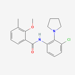 molecular formula C19H21ClN2O2 B3501810 N-[3-chloro-2-(1-pyrrolidinyl)phenyl]-2-methoxy-3-methylbenzamide 