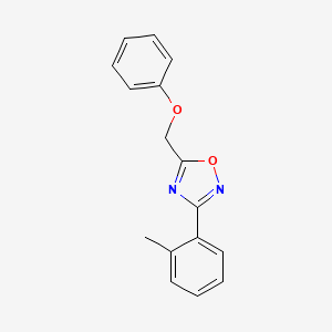 molecular formula C16H14N2O2 B3501817 3-(2-methylphenyl)-5-(phenoxymethyl)-1,2,4-oxadiazole 