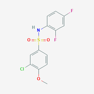 molecular formula C13H10ClF2NO3S B3501839 3-chloro-N-(2,4-difluorophenyl)-4-methoxybenzenesulfonamide 