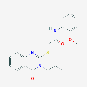 N-(2-methoxyphenyl)-2-{[3-(2-methyl-2-propen-1-yl)-4-oxo-3,4-dihydro-2-quinazolinyl]thio}acetamide