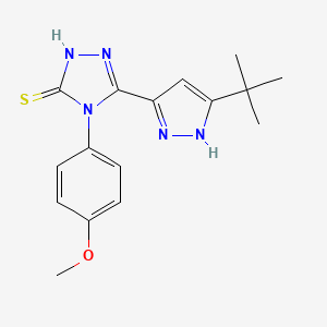 5-(3-tert-butyl-1H-pyrazol-5-yl)-4-(4-methoxyphenyl)-4H-1,2,4-triazole-3-thiol