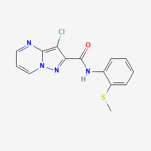 3-chloro-N-[2-(methylthio)phenyl]pyrazolo[1,5-a]pyrimidine-2-carboxamide