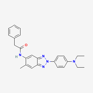 molecular formula C25H27N5O B3501916 N-{2-[4-(diethylamino)phenyl]-6-methyl-2H-1,2,3-benzotriazol-5-yl}-2-phenylacetamide 