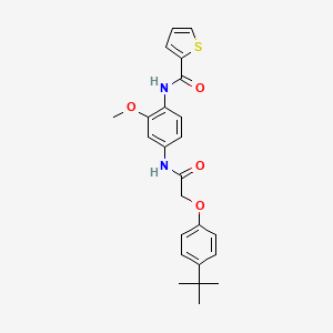molecular formula C24H26N2O4S B3501941 N-(4-{[(4-tert-butylphenoxy)acetyl]amino}-2-methoxyphenyl)-2-thiophenecarboxamide 