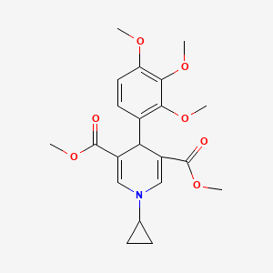 molecular formula C21H25NO7 B3501980 dimethyl 1-cyclopropyl-4-(2,3,4-trimethoxyphenyl)-1,4-dihydro-3,5-pyridinedicarboxylate 