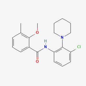 molecular formula C20H23ClN2O2 B3501983 N-[3-chloro-2-(1-piperidinyl)phenyl]-2-methoxy-3-methylbenzamide 