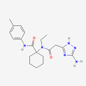 1-[[(3-amino-1H-1,2,4-triazol-5-yl)acetyl](ethyl)amino]-N-(4-methylphenyl)cyclohexanecarboxamide