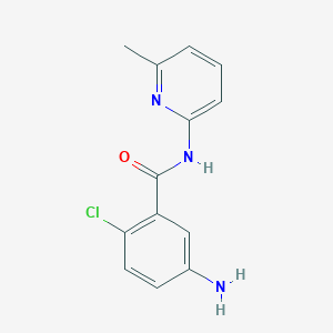 molecular formula C13H12ClN3O B3502029 5-amino-2-chloro-N-(6-methyl-2-pyridinyl)benzamide 