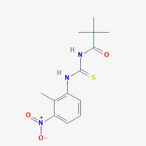 molecular formula C13H17N3O3S B3502044 2,2-dimethyl-N-{[(2-methyl-3-nitrophenyl)amino]carbonothioyl}propanamide 