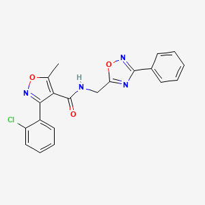 3-(2-chlorophenyl)-5-methyl-N-[(3-phenyl-1,2,4-oxadiazol-5-yl)methyl]-4-isoxazolecarboxamide