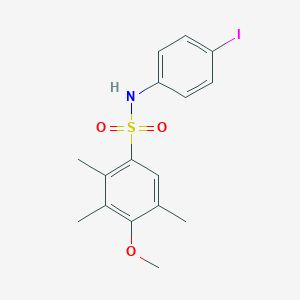 molecular formula C16H18INO3S B3502061 N-(4-iodophenyl)-4-methoxy-2,3,5-trimethylbenzenesulfonamide 