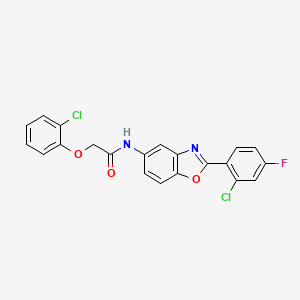 N-[2-(2-chloro-4-fluorophenyl)-1,3-benzoxazol-5-yl]-2-(2-chlorophenoxy)acetamide