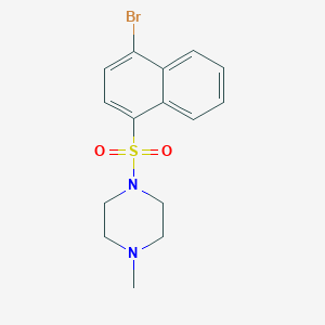 molecular formula C15H17BrN2O2S B350208 1-((4-溴萘-1-基)磺酰基)-4-甲基哌嗪 CAS No. 312525-99-8