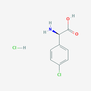 molecular formula C8H9Cl2NO2 B035021 D-4-氯苯甘氨酸盐酸盐 CAS No. 108392-76-3