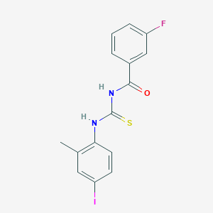 molecular formula C15H12FIN2OS B3502140 3-fluoro-N-[(4-iodo-2-methylphenyl)carbamothioyl]benzamide 