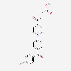 4-{4-[4-(4-fluorobenzoyl)phenyl]-1-piperazinyl}-4-oxobutanoic acid