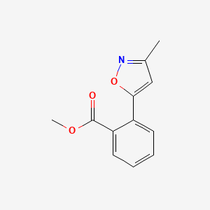 molecular formula C12H11NO3 B3502181 Methyl 2-(3-methyl-1,2-oxazol-5-yl)benzoate 