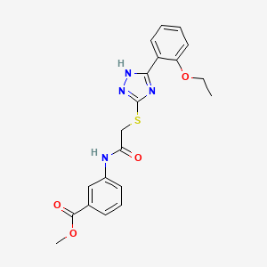 molecular formula C20H20N4O4S B3502211 methyl 3-[({[5-(2-ethoxyphenyl)-4H-1,2,4-triazol-3-yl]thio}acetyl)amino]benzoate 