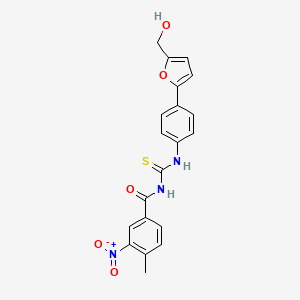 N-[({4-[5-(hydroxymethyl)-2-furyl]phenyl}amino)carbonothioyl]-4-methyl-3-nitrobenzamide