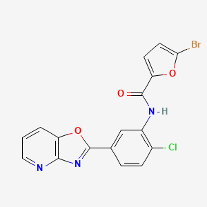 molecular formula C17H9BrClN3O3 B3502234 5-BROMO-N-[2-CHLORO-5-([1,3]OXAZOLO[4,5-B]PYRIDIN-2-YL)PHENYL]-2-FURAMIDE 